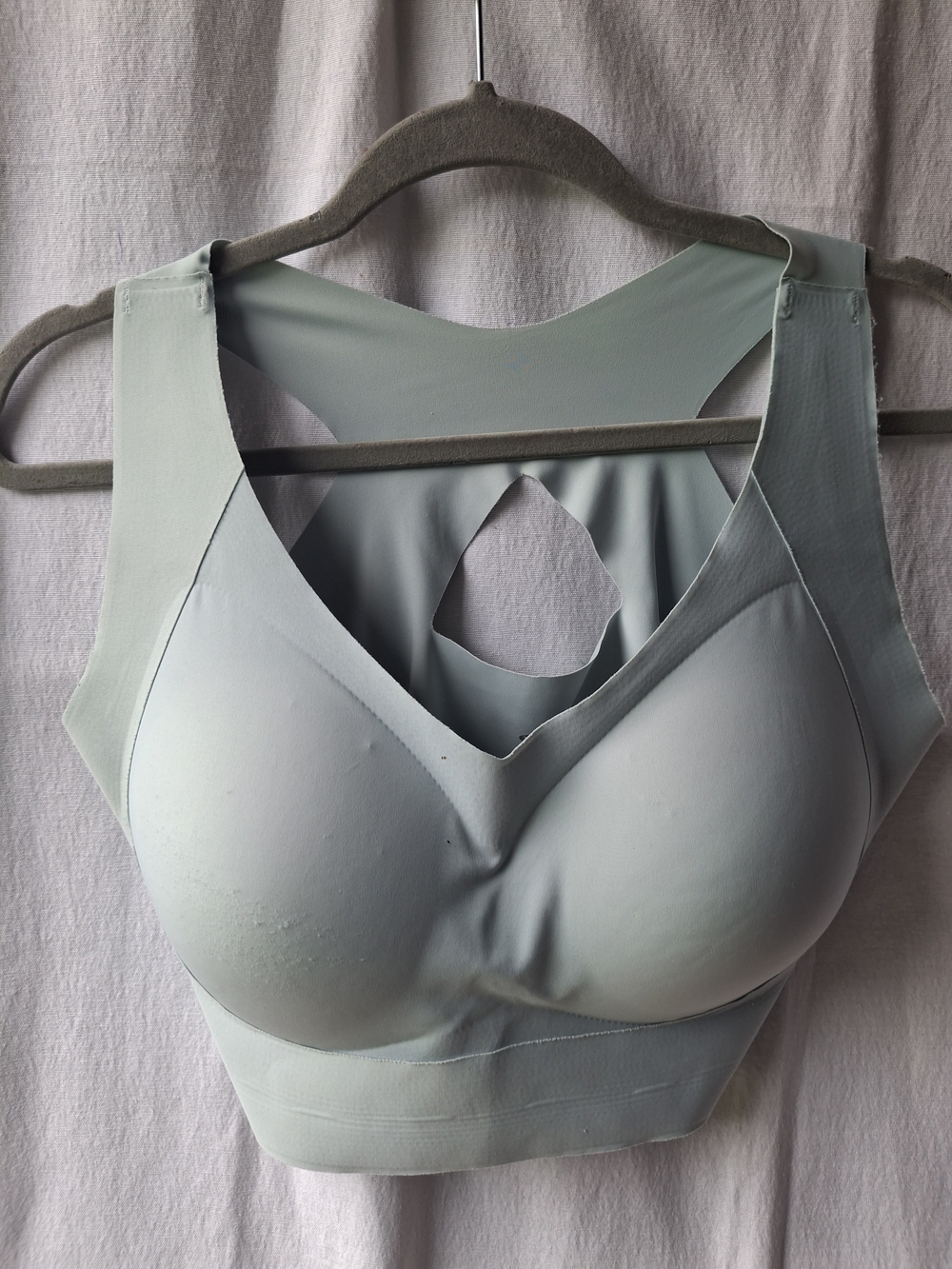 Seamless Light Sage Padded Sports Bra - Women Intimates & Sleepwear